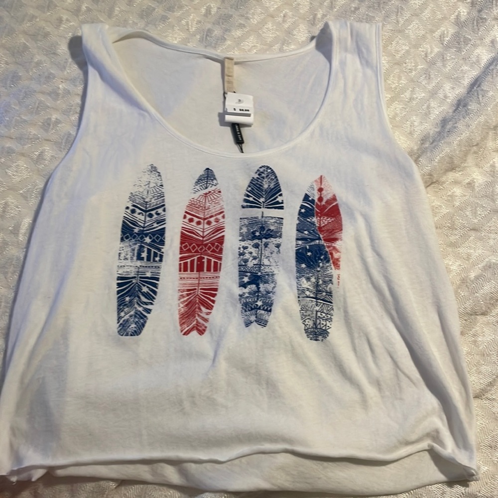 Emma and Sam Brand new surfboard tank top